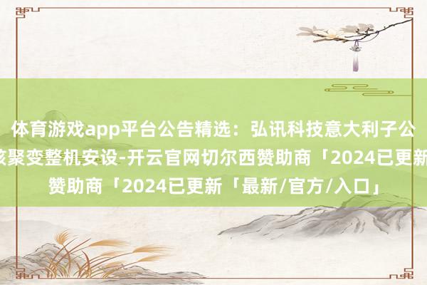 体育游戏app平台公告精选：弘讯科技意大利子公司不径直坐褥研发核聚变整机安设-开云官网切尔西赞助商「2024已更新「最新/官方/入口」